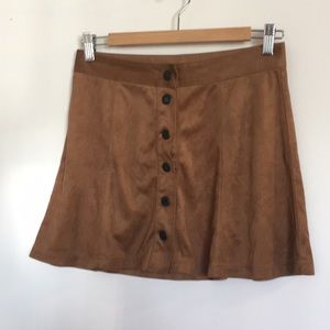 American Eagle Faux Suede Brown Skirt Size 2